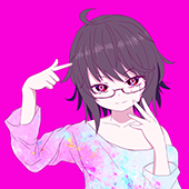 square image of Kobaryo's character hitnex on a purple background